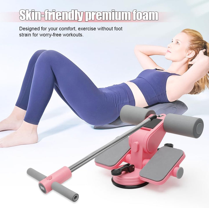 RANJIMA Tragbare Sit Up Bar, Bauchtrainer für Zuhause, Selbstsaugung Sit Up Trainingsgeräte Bodybuil