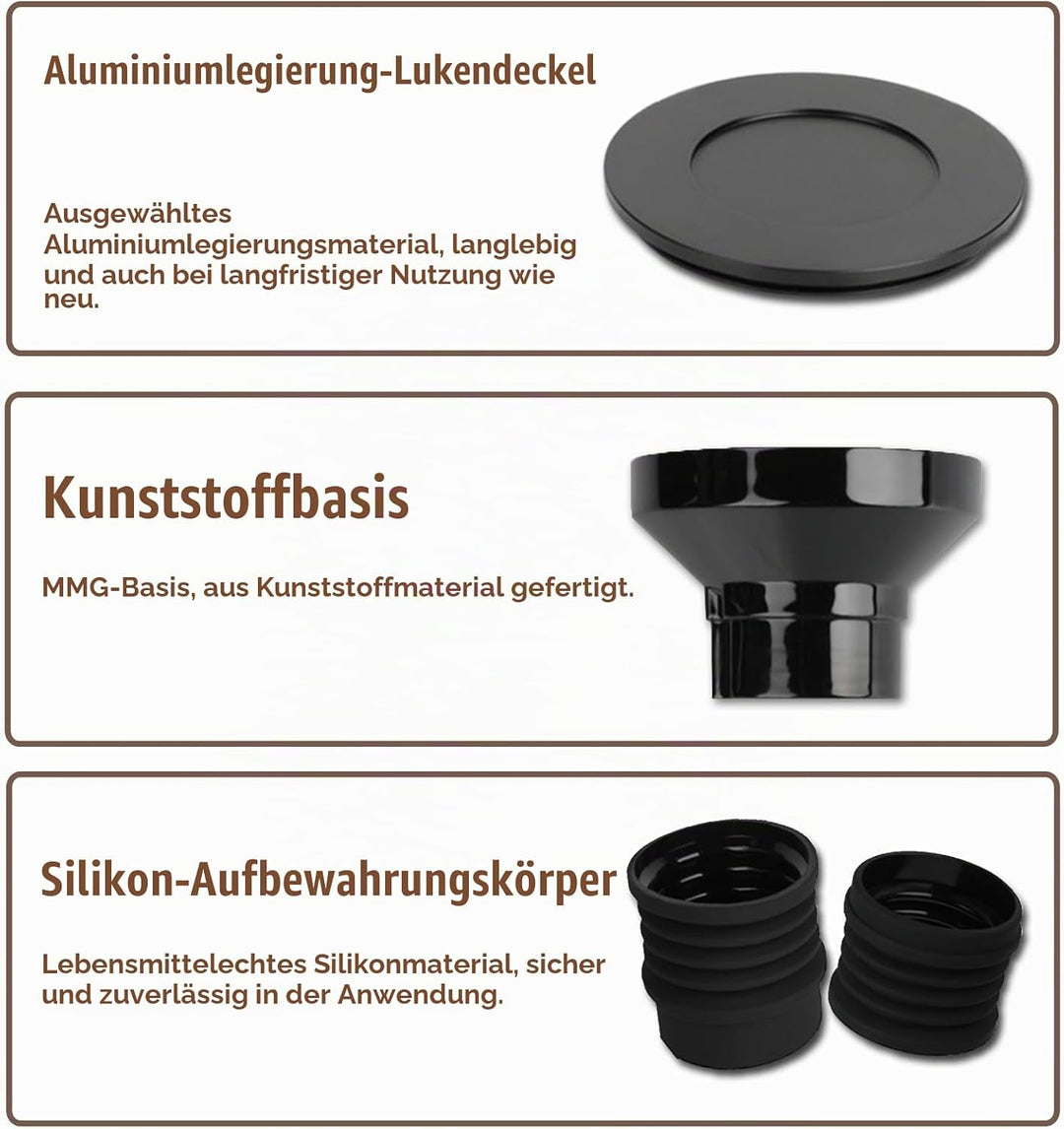 T TAKONE Kaffeemühle Einzeldosis-Trichter (single dose) für Eureka Mignon, 2-in-1 Zubehör mit Deckel