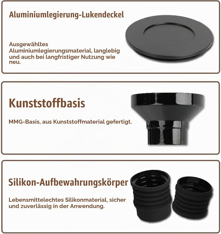 T TAKONE Kaffeemühle Einzeldosis-Trichter (single dose) für Eureka Mignon, 2-in-1 Zubehör mit Deckel