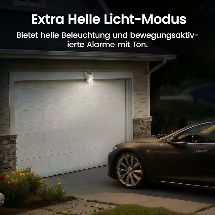 aosu 4K 8MP Überwachungskamera Aussen Solar Akku UHD mit Licht 360° PTZ Kein ABO Nötig WLAN Kamera Ü
