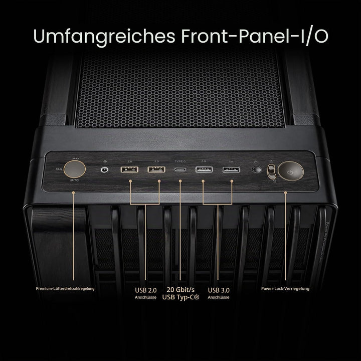 ASUS ProArt PA602 Wood Edition Metal Panel E-ATX PC Gehäuse (zertifiziertes Holz, vorinstallierte Sy