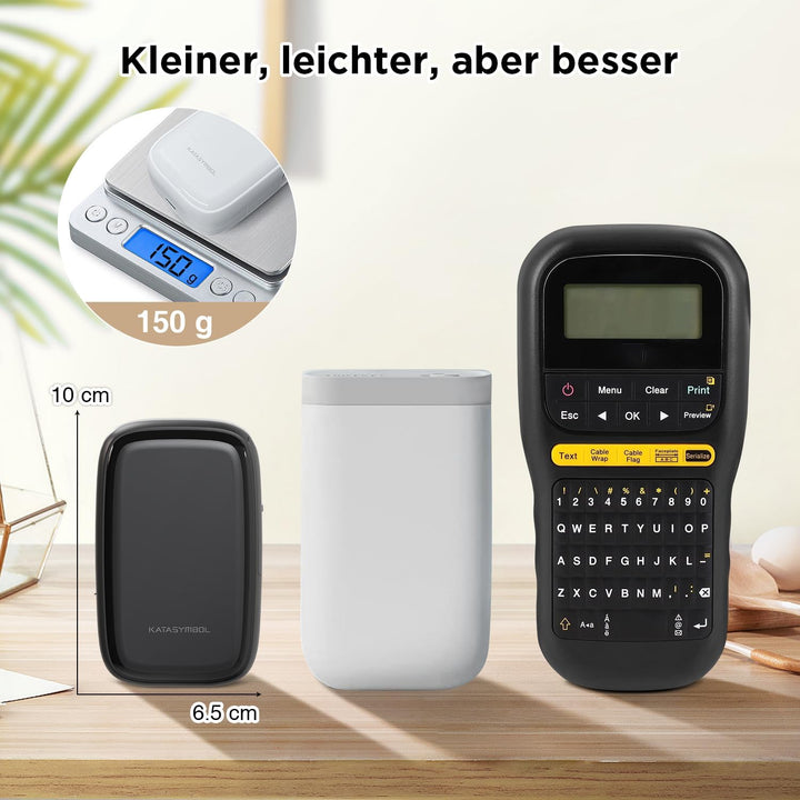 SUPVAN E16 Etikettendrucker Bluetooth mit 15 mm x 6 m wasserdichte Etiketten selbstklebend，für iOS &