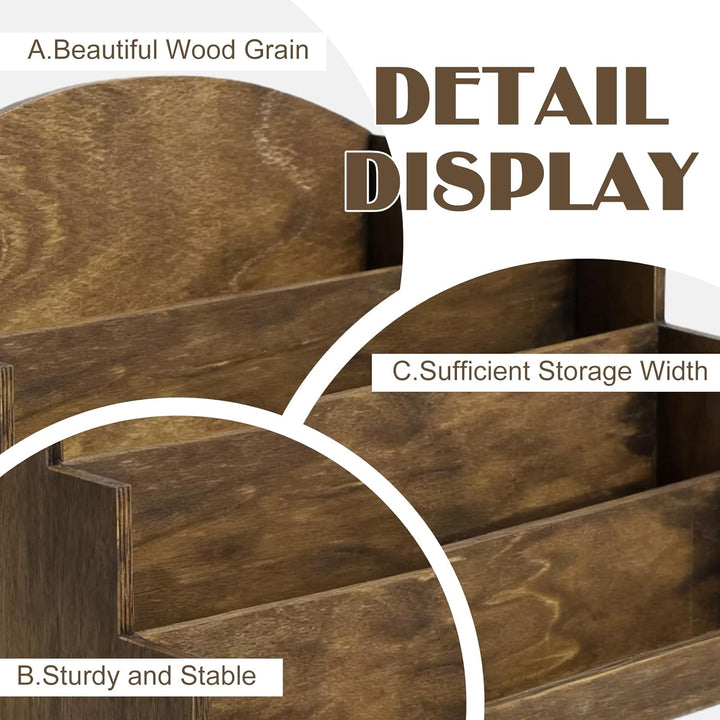 Kartenständer Aus Holz Mit 4 Etage Display Ständer, Postkartenständer, Präsentationsständer, Grusska