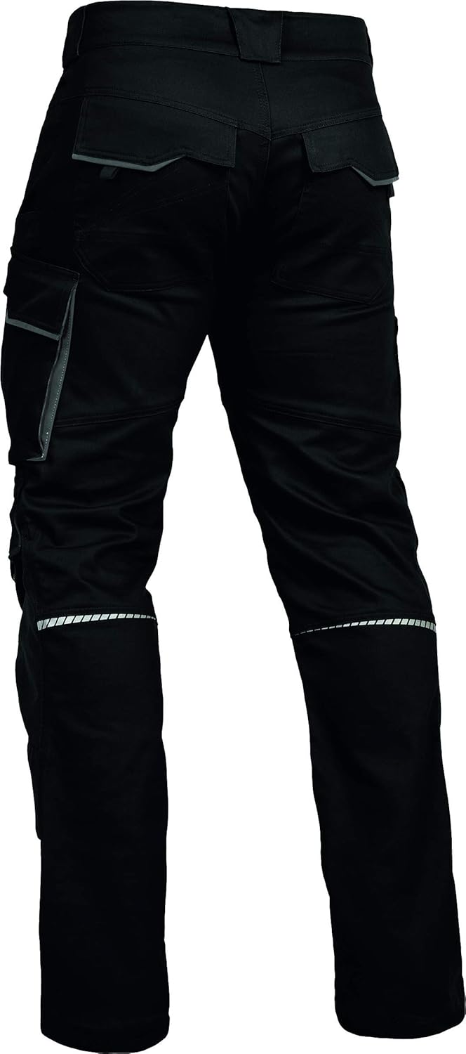 LEIB WÄCHTER Flex-Line Arbeitshose Bundhose Premium grün-schwarz mit Spandex … 58 Schwarz/Grau, 58 S
