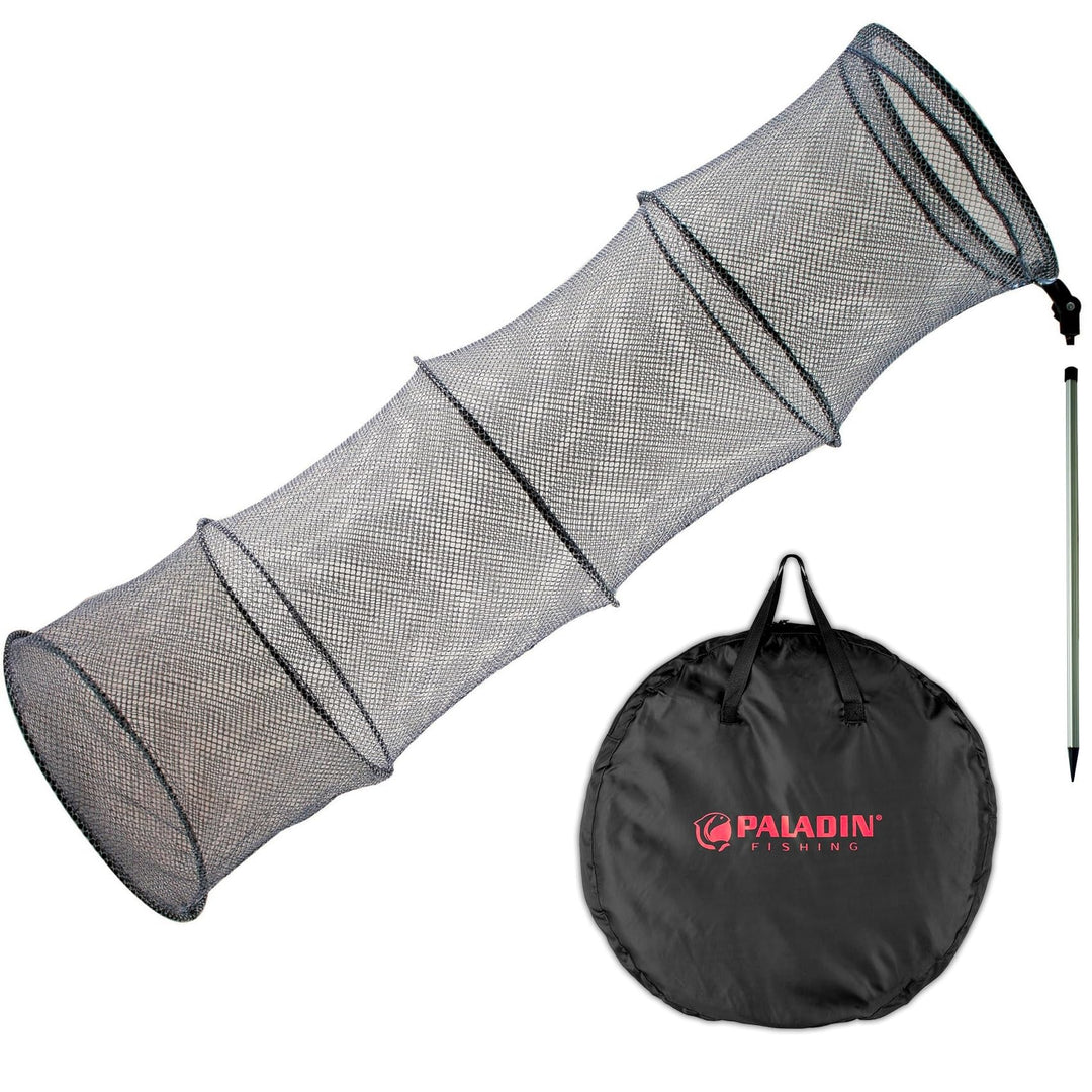 Paladin Setzkescher 200cm + Erdspiess, Kescher zum Fische hältern, Fischkescher, Angelkescher, Fisch