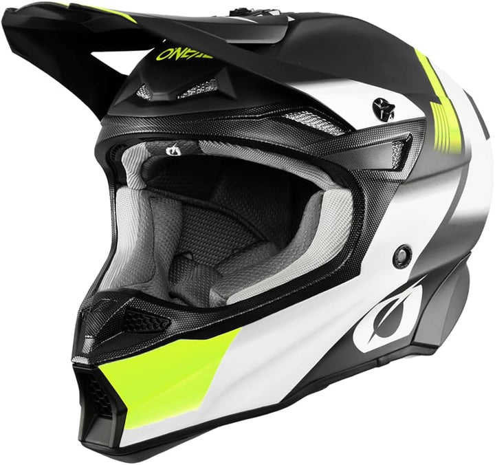 O'NEAL 10SRS Hyperlite Helm, Black/Neon Yellow