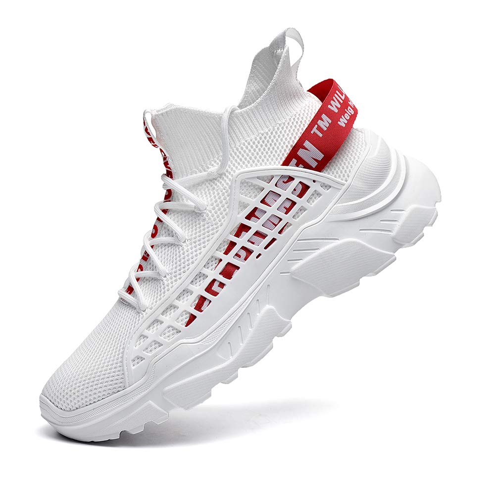 FUSHITON Herren Turnschuhe atmungsaktive Sportschuhe Leichte Freizeitschuhe lässig Strassenlaufschuh