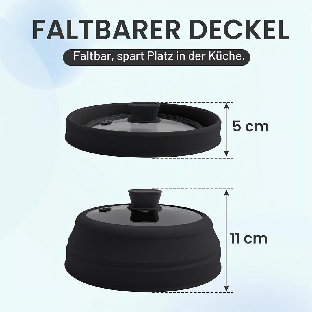 Mikrowellen-Spritzer-Abdeckung, Mikrowellen-Abdeckung für Lebensmittel, faltbarer Tellerdeckel mit e