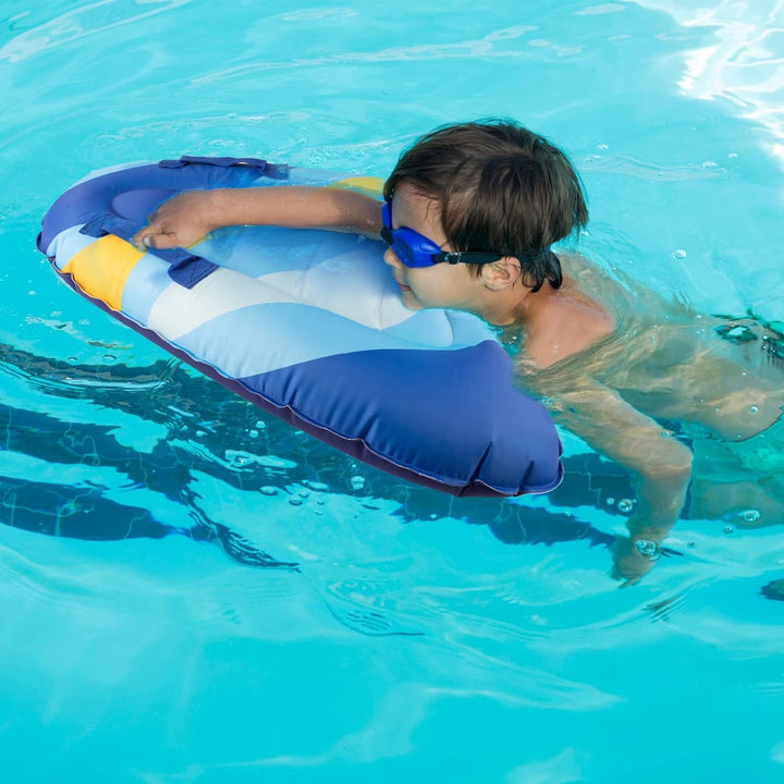 Aufblasbares Bodyboard Tragbares Bodyboard Kinder mit Griffen,Faltbar Schwimmenboard 75 x 65 x 15 cm