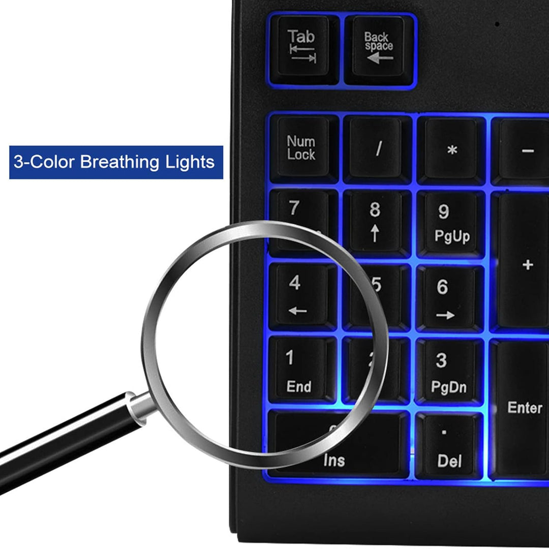 Ouitble USB Numerische Tastatur 19 Taste Tragbare -Nummernpad mit 3 Farben LED -Rückbeleuchtung für