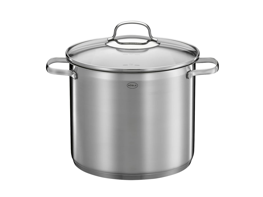 RÖSLE ELEGANCE Gemüse/Partytopf, Hochwertiger Edelstahltopf zum Kochen grosser Mengen,13 Liter, Edel