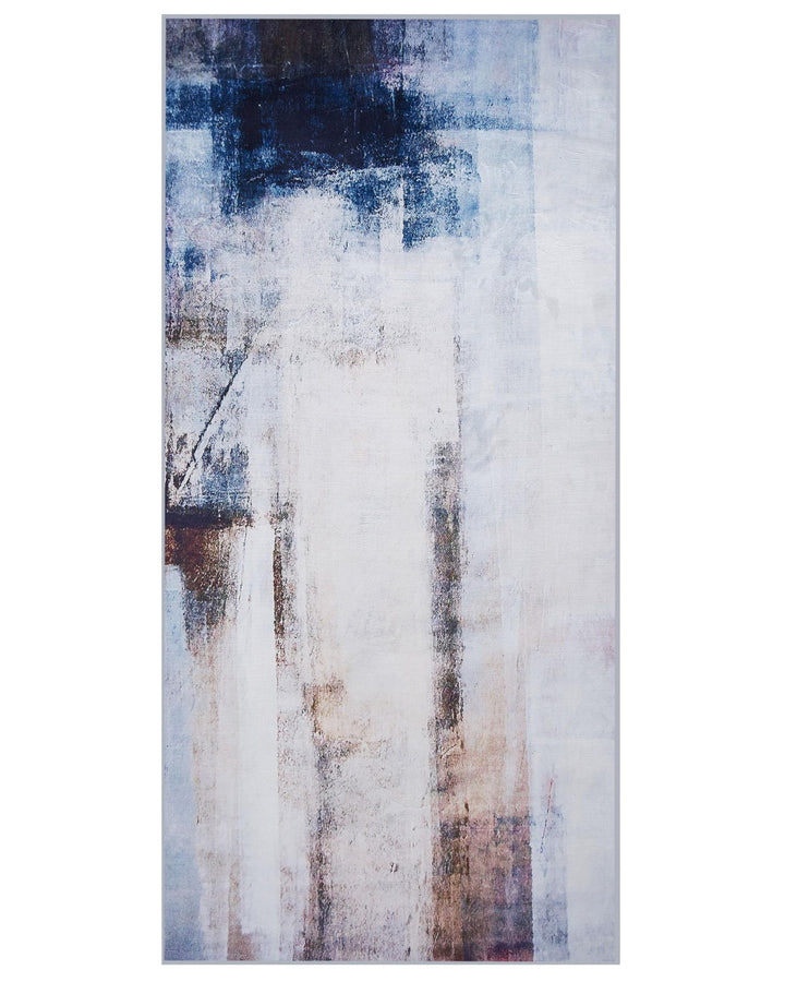 Teppich rechteckig bunt braun 80 x 150 cm Modern Abstrakt Kurzflor Trabzon