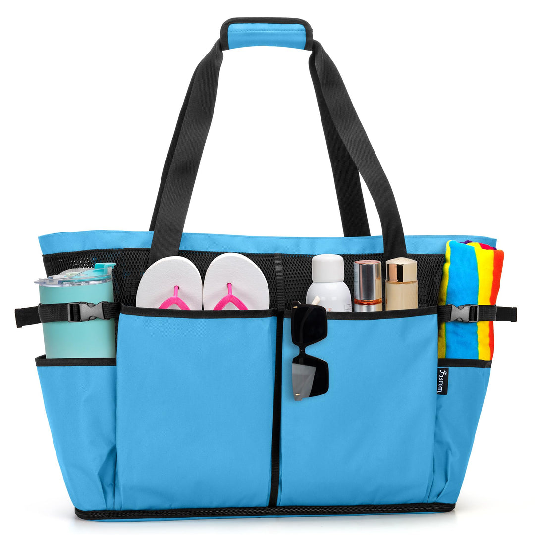 Fasrom Extra Grosse Netz Strandtasche, Übergrosse Strandtasche für Strandausflug (Patent Angemeldet)
