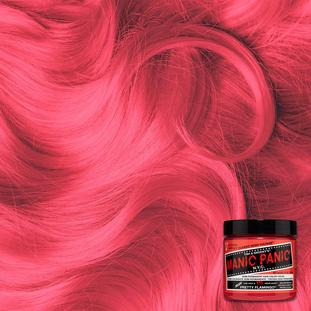 Manic Panic Pretty Flamingo Classic Creme, Vegan, Cruelty Free, Pink Semi Permanent Hair Dye 3 x 118