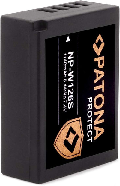 PATONA Protect NP-W126s NP-W126 Akku 2x (1140mAh) mit NTC-Sensor und V1 Gehäuse - ohne Verwendungsei