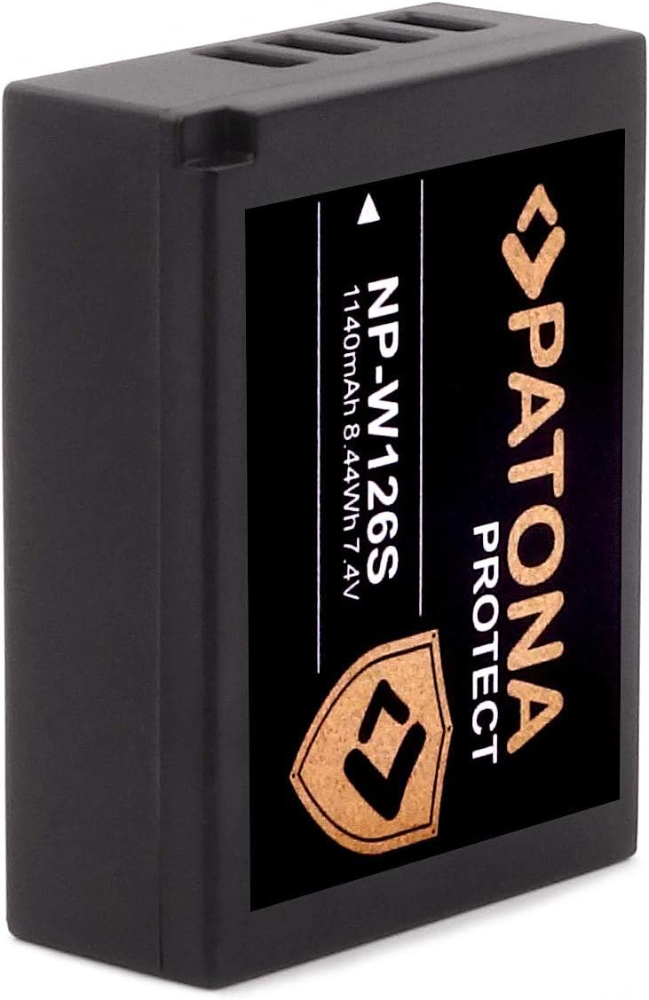 PATONA Protect NP-W126s NP-W126 Akku 2x (1140mAh) mit NTC-Sensor und V1 Gehäuse - ohne Verwendungsei