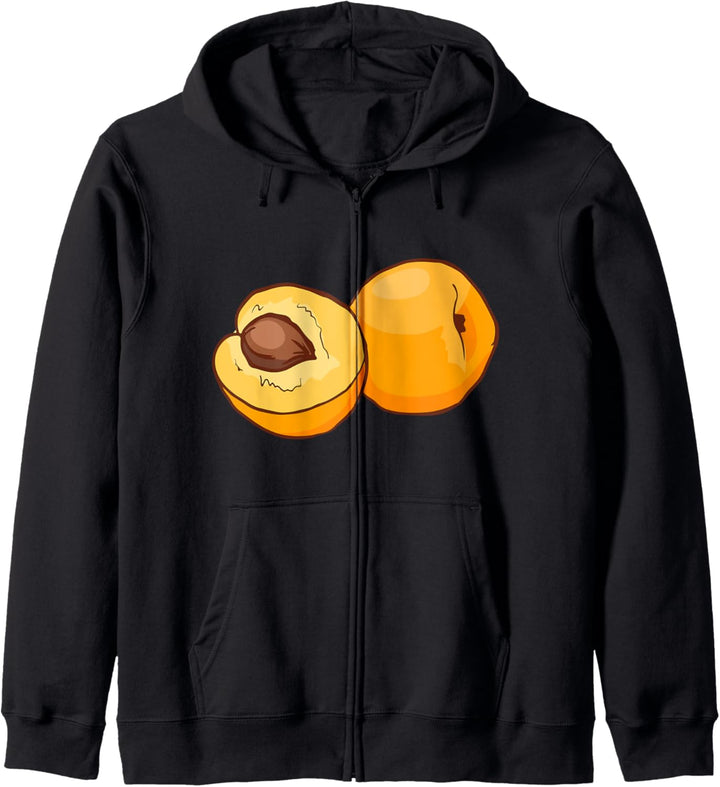 Aprikose Marille Obst Veggie Vegetarier Veganer Kapuzenjacke