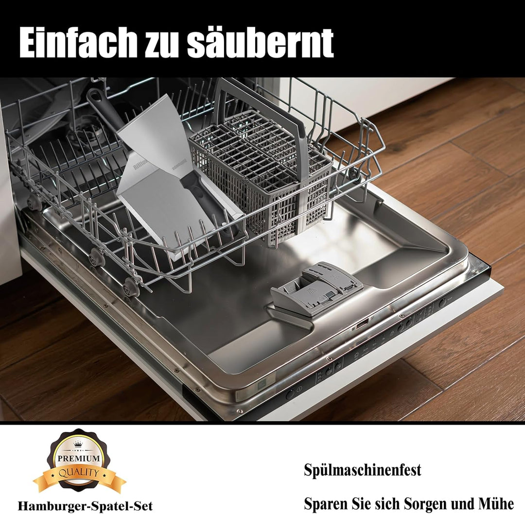 Grillspachtel Grillspachtel Set aus Edelstahl,Grillspachtel for Grillen, Plancha Spachtel,Grill Zube
