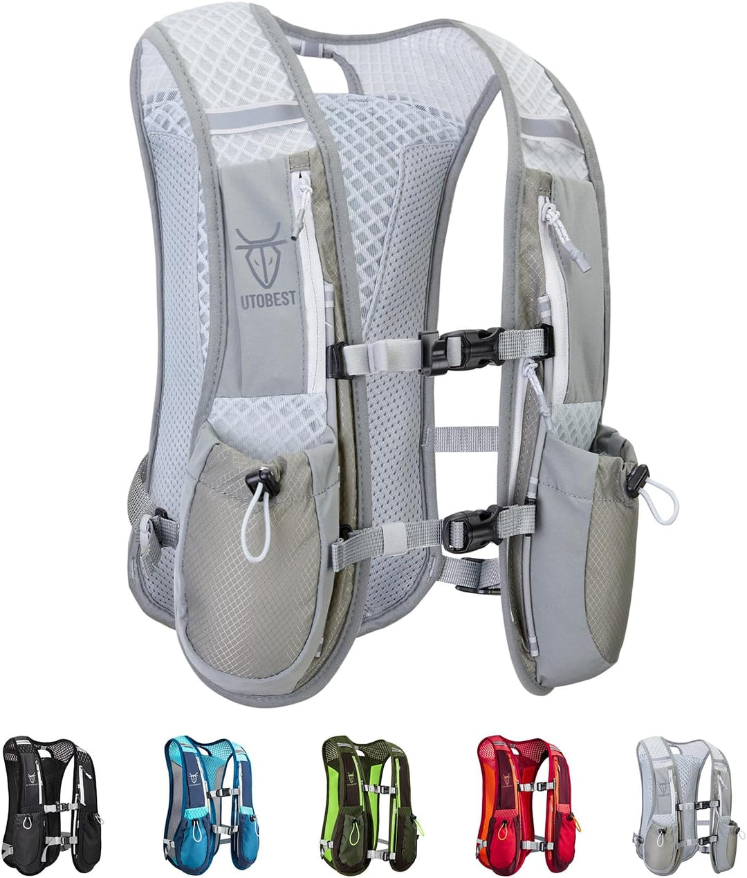 UTOBEST Trinkrucksack 5L, Laufweste, Herren Damen Ultraleicht Laufrucksack für Laufen, Marathon, Jog