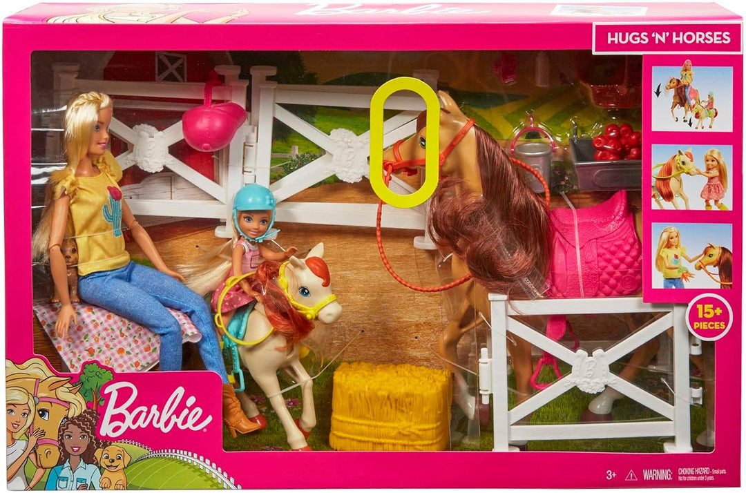 Barbie Puppe und Pferd, Barbie und Chelsea Pferd, Barbie Kleidung, Barbie Accessoires, Geschenk für