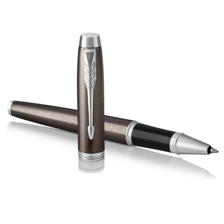 Parker IM Tintenroller , Dark Espresso , feine Spitze , Schwarz , Geschenkbox Tintenroller Dark Espr