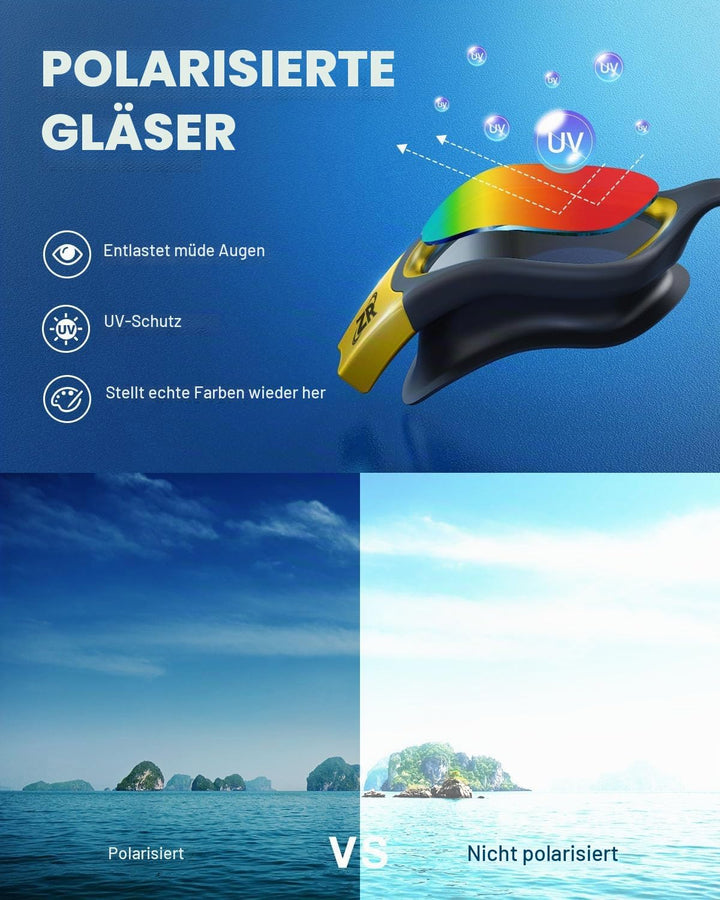 ZIONOR G1 - Polarisierte Schwimmbrille für Unisex und Erwachsene und Damen, beschlagfrei, 100% UV-Sc
