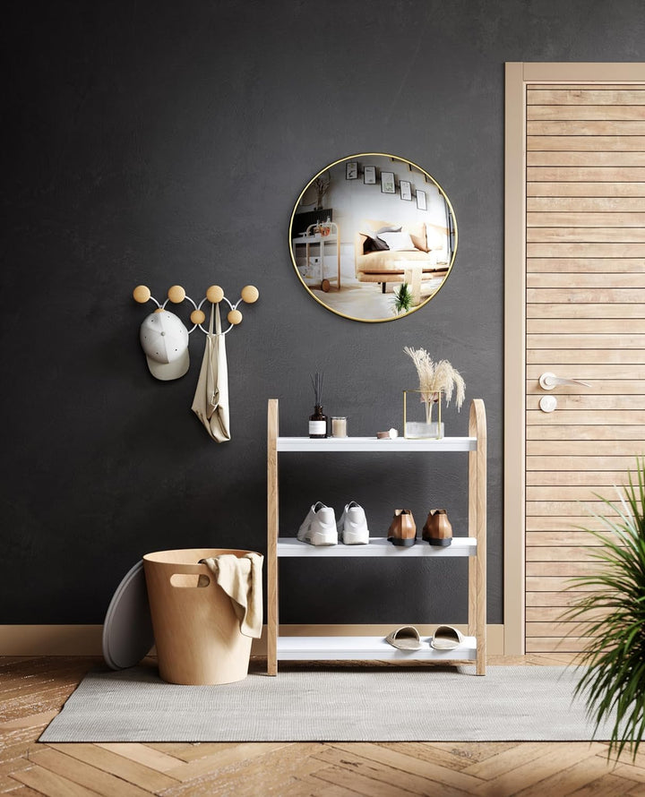 Umbra Dotsy Wandgarderobe, dekorative Garderobenleiste mit 7 Haken für Jacken, Schals, Taschen, Ruck