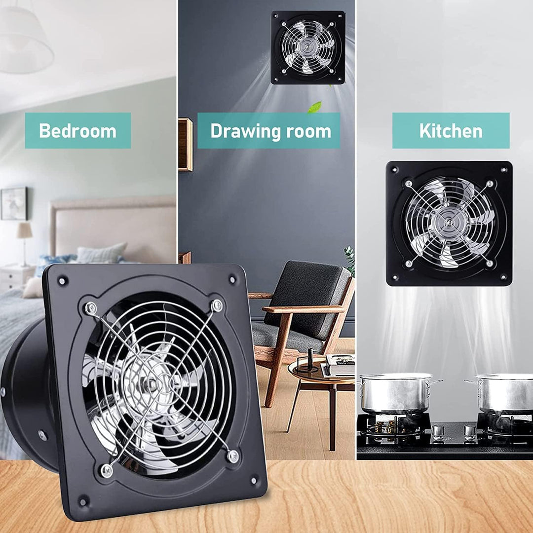 Abluftventilator Ø100mm, 4'' Rohrventilator Badlüfter mit Rücklaufklappe, 140m³/h 25W Axiallüfter Le