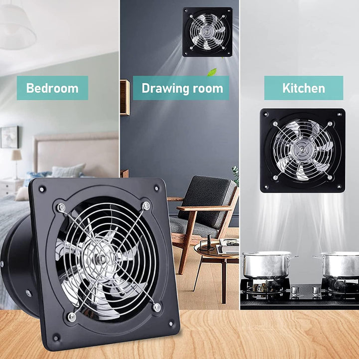 Abluftventilator Ø100mm, 4'' Rohrventilator Badlüfter mit Rücklaufklappe, 140m³/h 25W Axiallüfter Le
