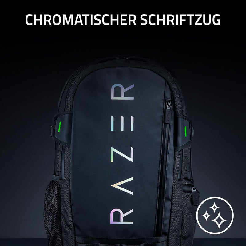 Razer Rogue V3 Backpack (15.6") - Kompakter Reise Rucksack (Fach für Laptop bis 15 Zoll, Abriebfest,