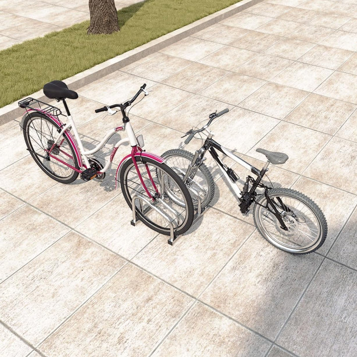Fahrradständer für 2 Fahrräder | Stahl-Multi-Aufstellständer | Rostfreier Ständer für Mountainbike,