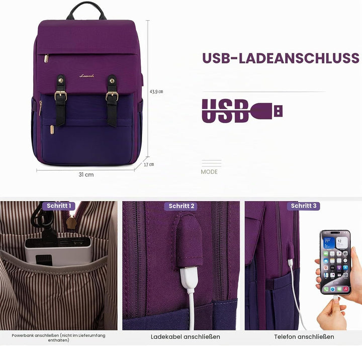 LOVEVOOK Rucksäcke für Kinder, Schulrucksack Teenager Mädchen, Wasserdichter Daypack mit Laptop Fach
