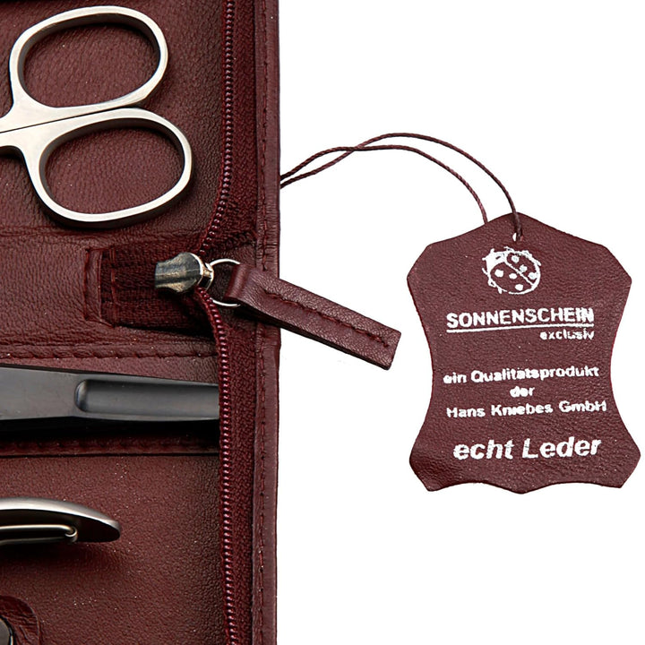 Sonnenschein by Hans Kniebes - Manicure-Etui, Reissverschluss: 9-tlg. Bestückung, rostfrei-edelmatti