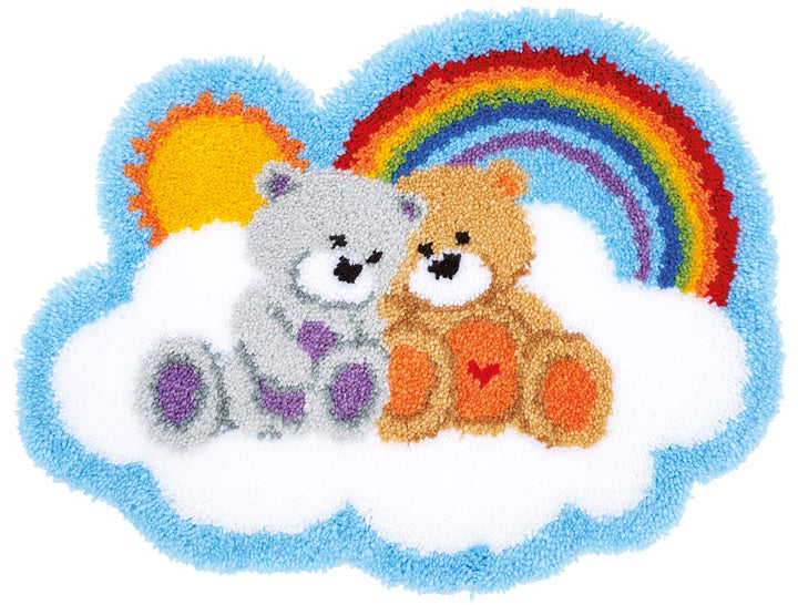 Vervaco Knüpfteppich Bärchen auf Regenbogen