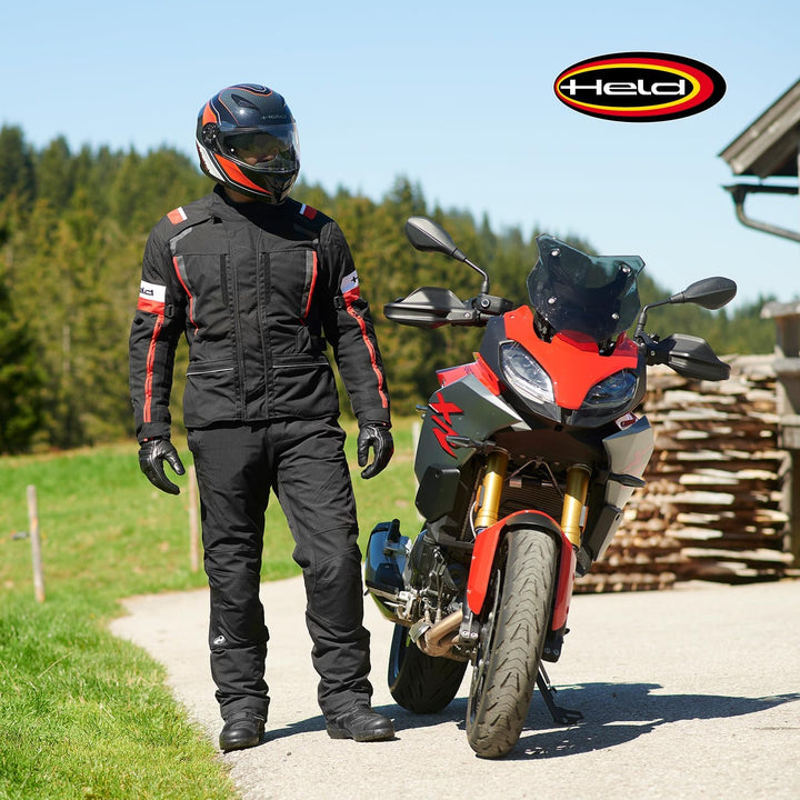 Held 4-Touring II Textiljacke – Wasserdicht – Protektoren EN 17092 M Schwarz, M Schwarz