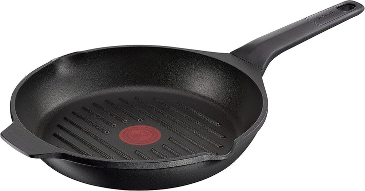 Tefal E24940 Robusto Aluguss Grillpfanne 26 cm | einfache Reinigung | Antihaftversiegelung | Thermo-