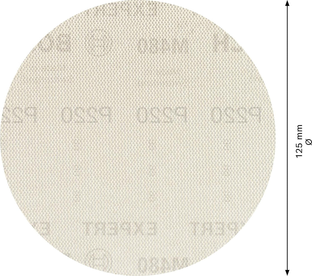 Bosch Professional 50x Expert M480 Schleifnetz (für Hartholz, Farbe auf Holz, Ø 125 mm, Körnung 220,