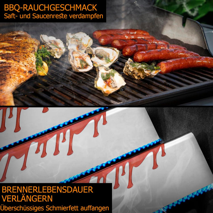 38,9CM Edelstahl Flavorizer Bars für Weber Spirit I & II E210/220 S210/220 (mit vorderen Brennerknöp
