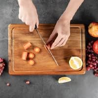 Bill.F Messer Set, Holz Küche Set für Küche mit Block Edelstahl Messer 16 Pcs, 4pcs Holz Kochutensil