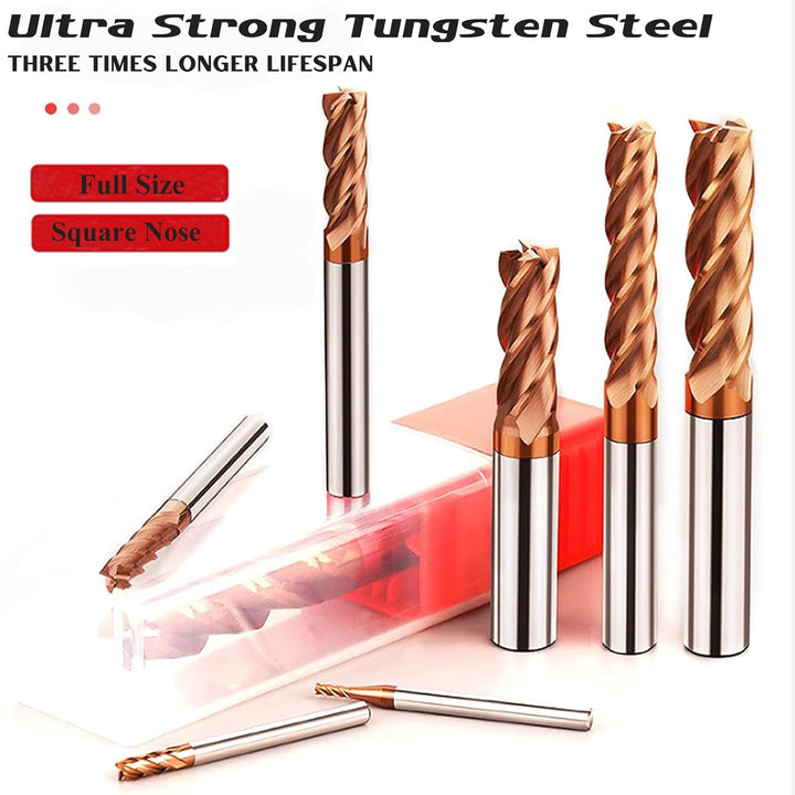 6mm CED Fräser Schaftfräser Hartmetall 4-Flöte, 2 Stücke TiSiN Coat Spiralfräser Bit VHM CNC Bohrauf