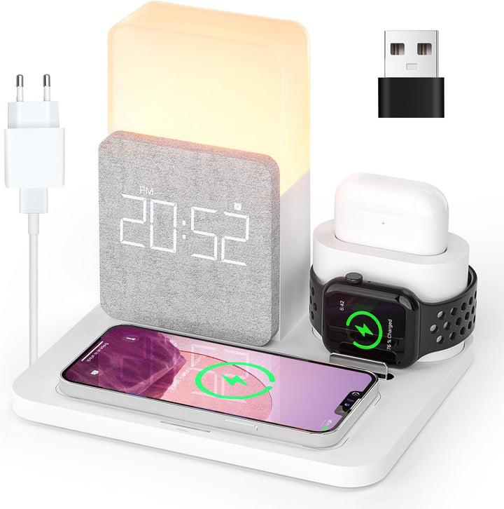 Wireless Charger, COLSUR 3 in 1 Induktive Ladestation 15W Kabelloses Ladegerät für i Watch Series SE