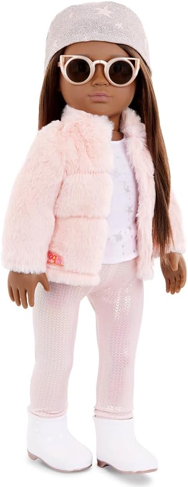 Our Generation - Ausgefallen und pelzig - Rosa Kunstpelz-Mantel-Outfit - Mode-Accessoires - 46 cm Pu