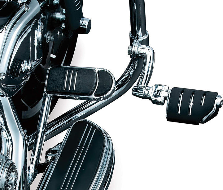 Kuryakyn 7555 Motorrad-Fusssteuerung: Longhorn Offset Dreizack Dually Highway Pegs mit Magnum Schnel