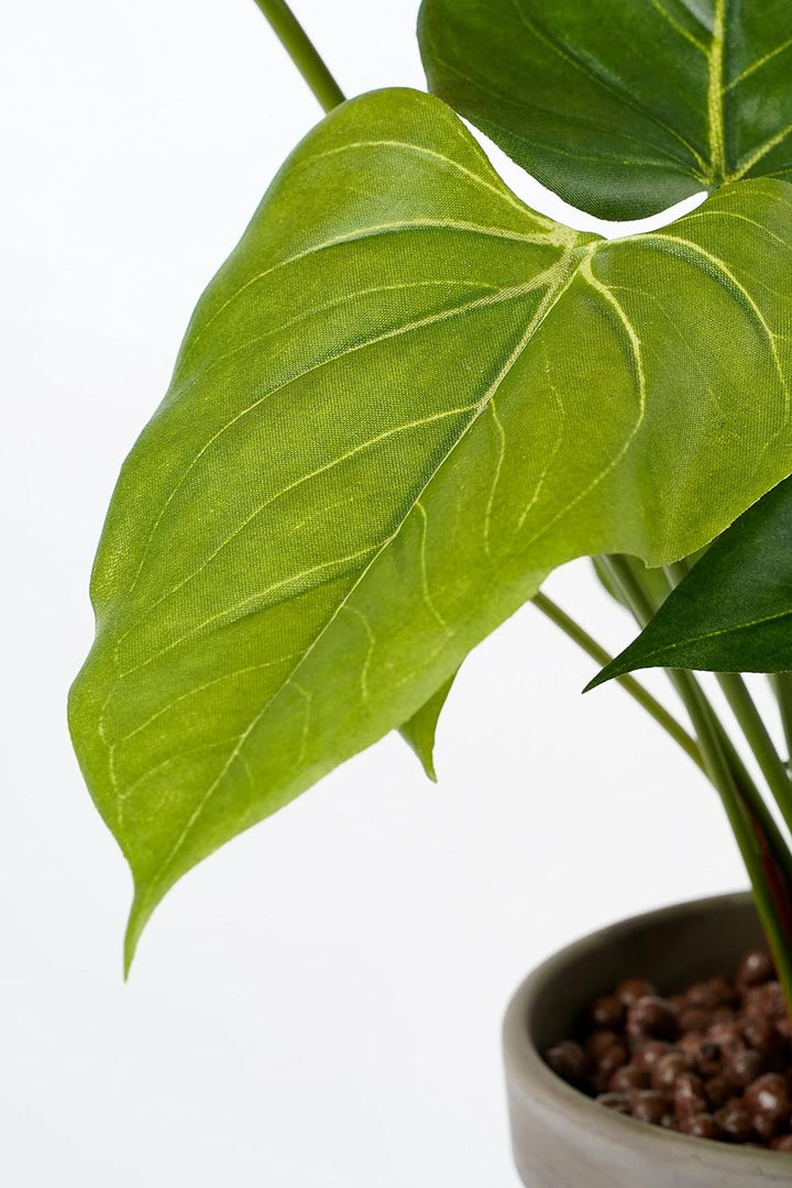MICA Anthurium Kunstpflanze, Polyester, Rot, H 40 x Ø 30 cm
