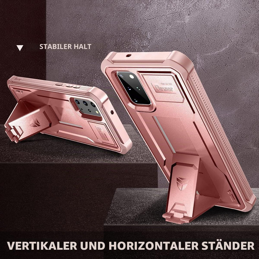 Dexnor Schutzhülle Kompatibel mit Samsung Galaxy S20+ Plus 5G, [Eingebauter Displayschutz und Stände