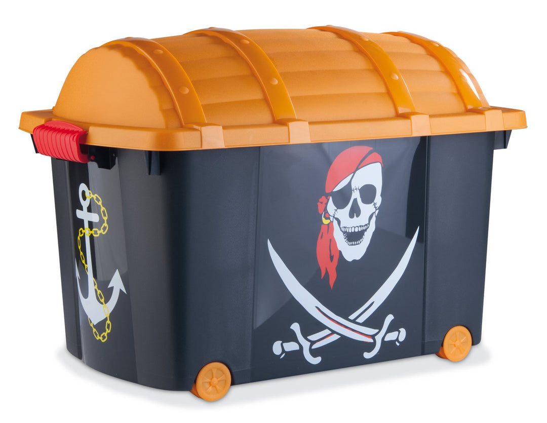 Piratentruhe, Schwarz, 57 Liter