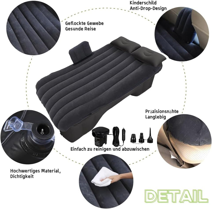 Geterral Auto Matratze,Matratze Für Auto Luftmatratze,Auto Bett Luftmatratze Outdoor Camping Traveli