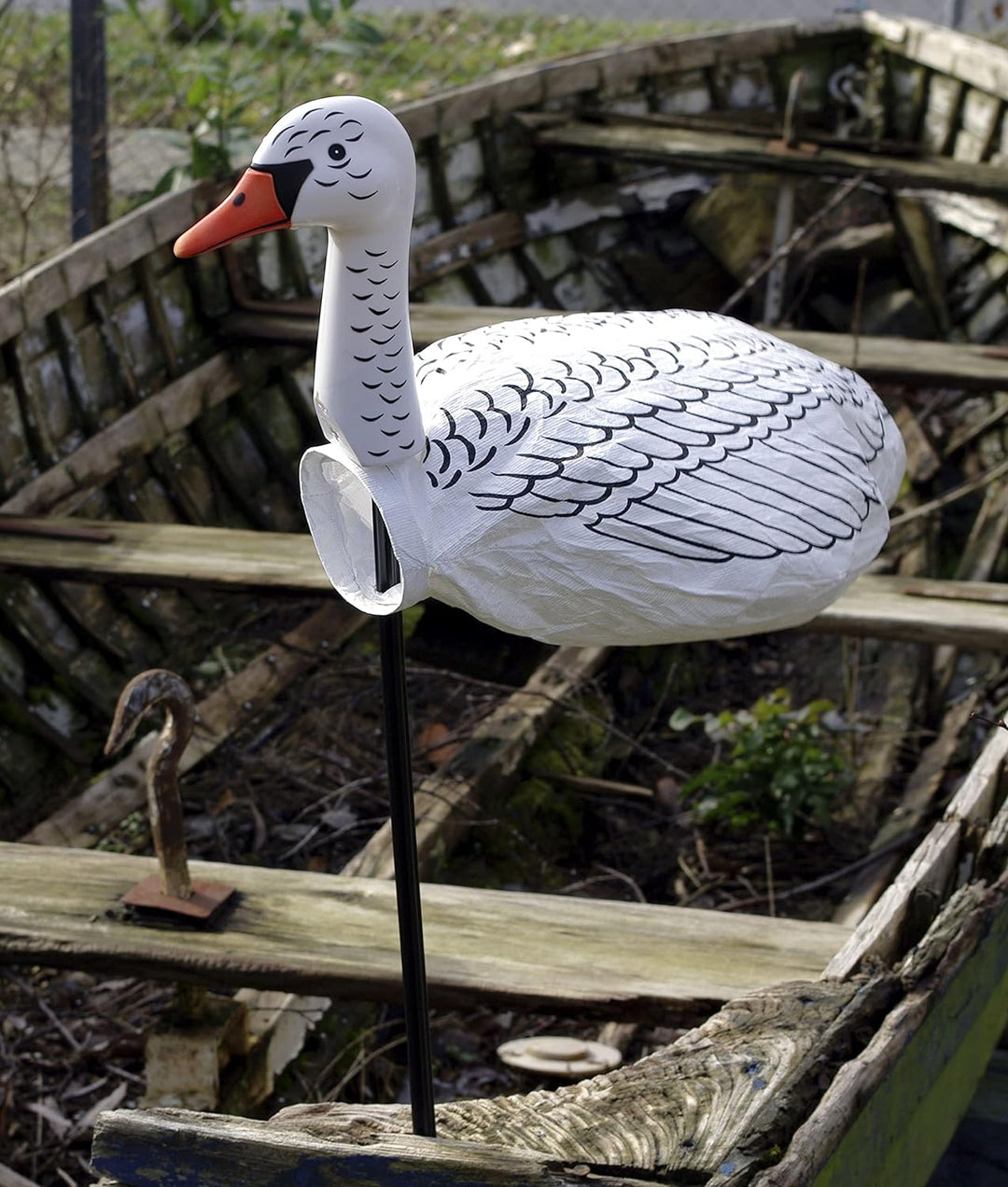 GeKi Trend 3er Set Windsack Gans Maritime Gartendeko Wetterfahnen mit Stange Windgänse Windspiele we