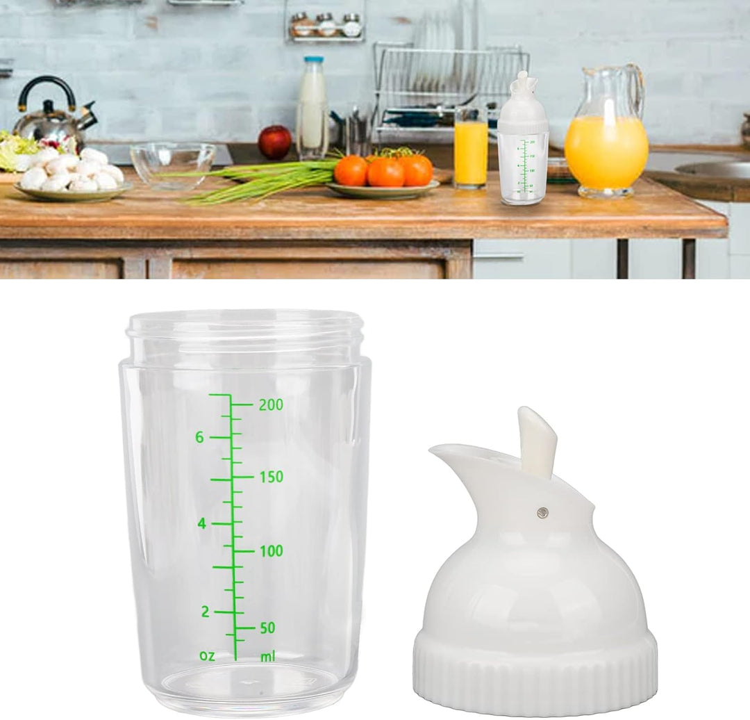CCYLEZ Salat-Dressing-Shaker, 200 ml Salat-Dressing-Glas mit Deckel, Gute Griffe für die Küche, verh