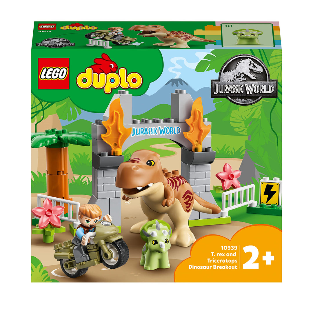 LEGO 10939 DUPLO Jurassic World Ausbruch des T. rex und Triceratops Single, Single